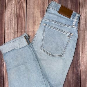 Madewell midrise classic light wash jeans